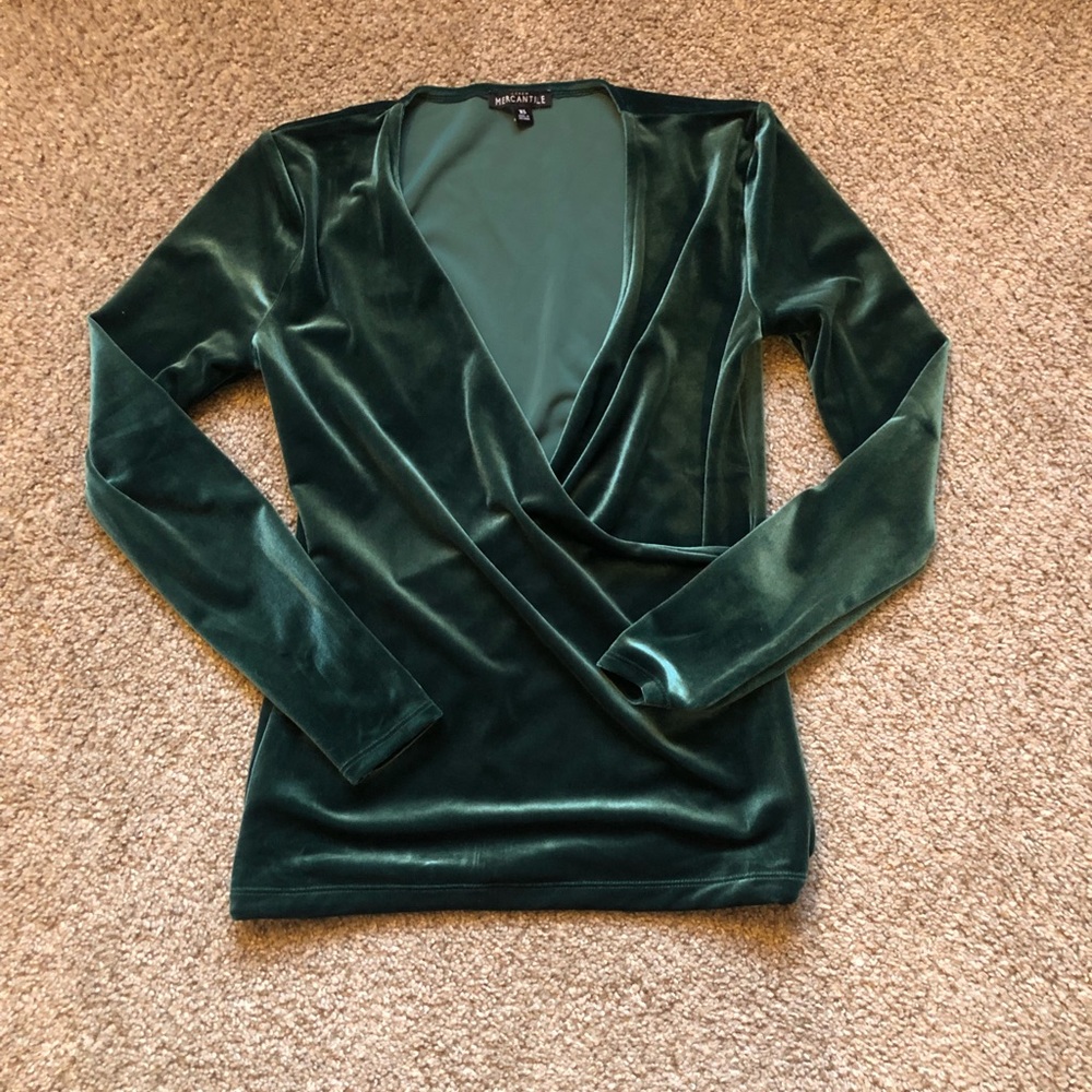 JCrew velvet top size XS
